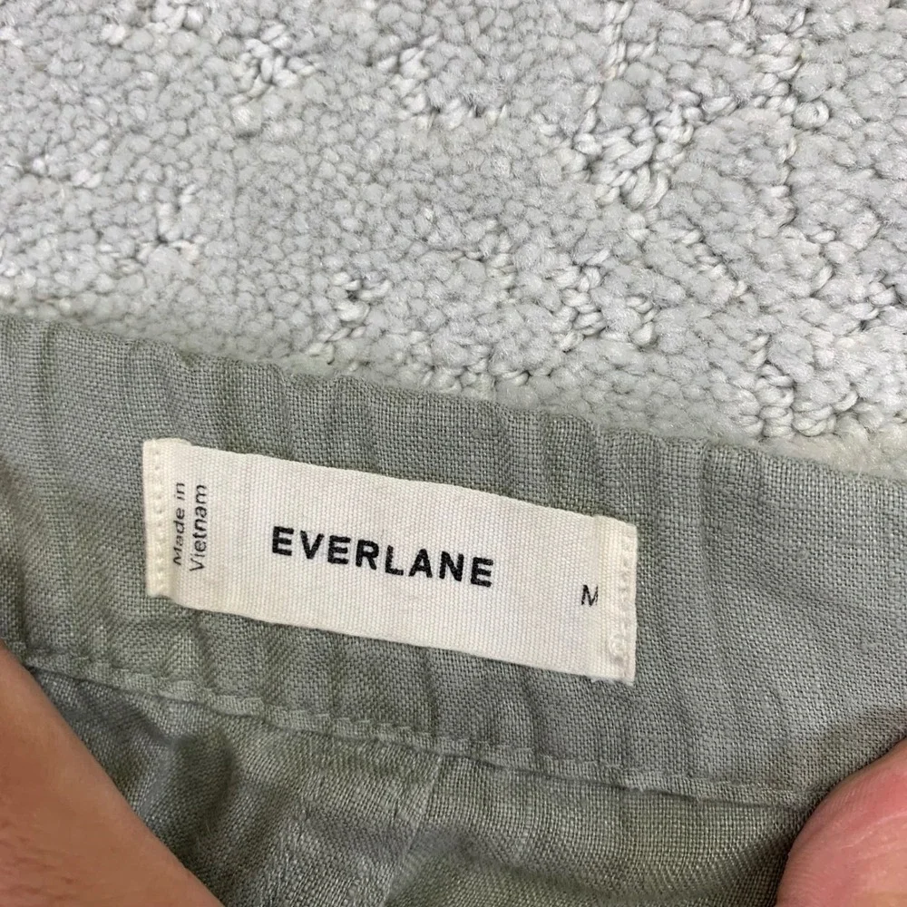 Everlane Pants Womens Medium European‎ Flex Linen Barrel Tapered Crotch Hole - Picture 2 of 12